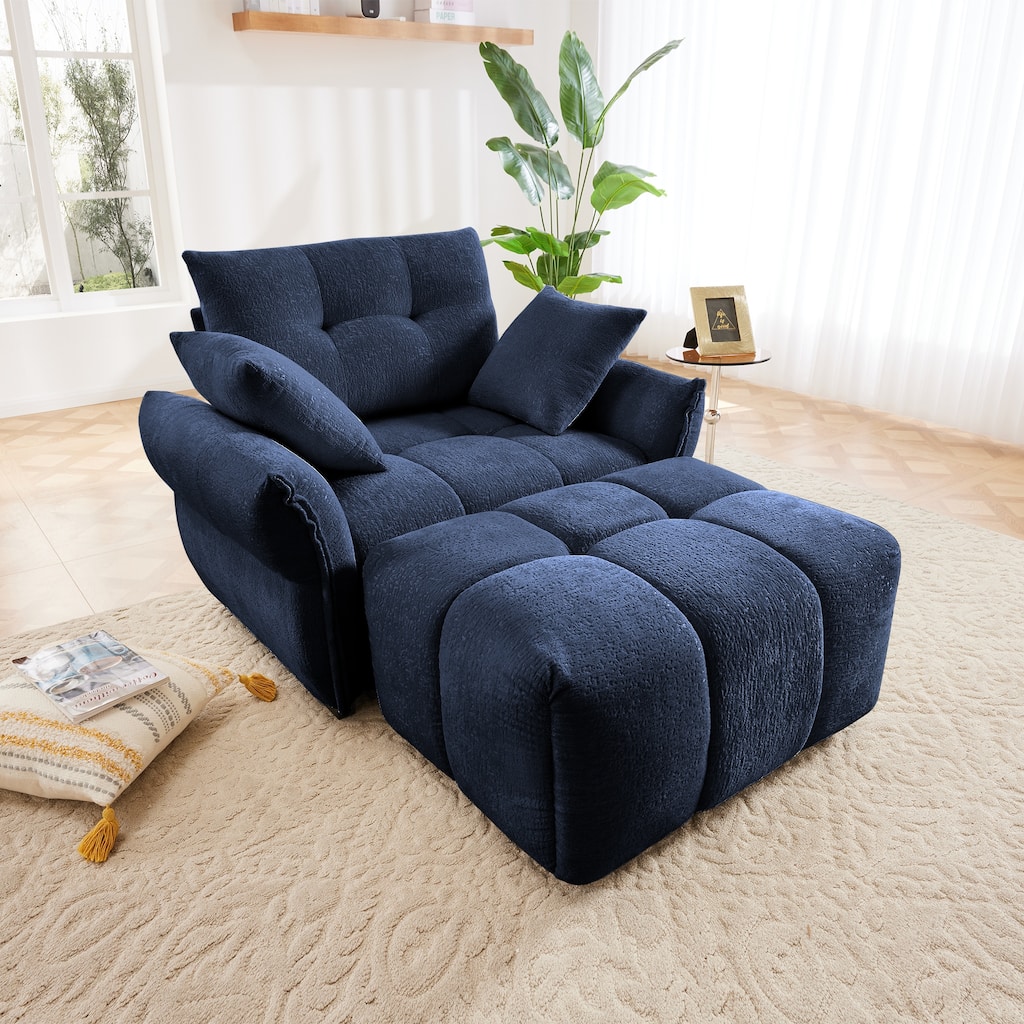 Modern Ergonomic Single Sofa Chairs with Pillows