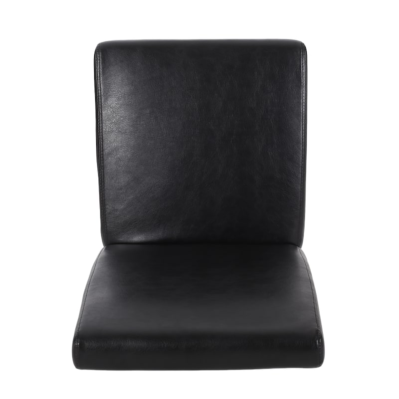 Contemporary Refined Upholstered Dining Chairs Set of 2 with Natural-Grain Rubberwood Legs