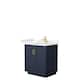 Option Dark Blue, Gold Trim, White Quartz Top