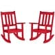 preview thumbnail 43 of 68, Laguna Kids Outdoor Poly Rocking Chair (Set of 2) Red