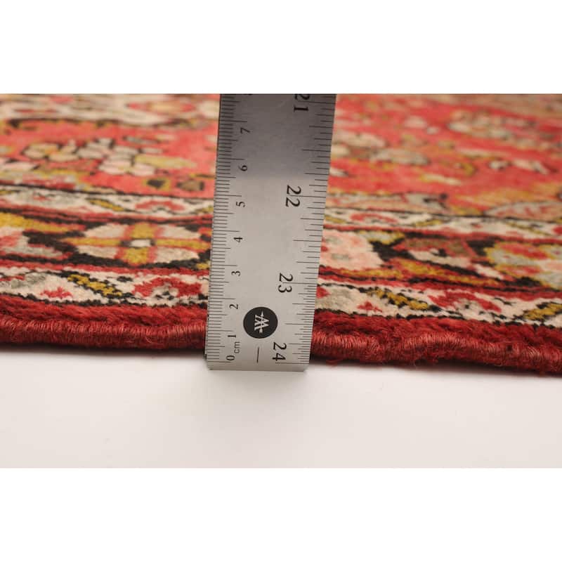 ECARPETGALLERY Hand-knotted Andelz Red Wool Rug - 3'4 x 9'11