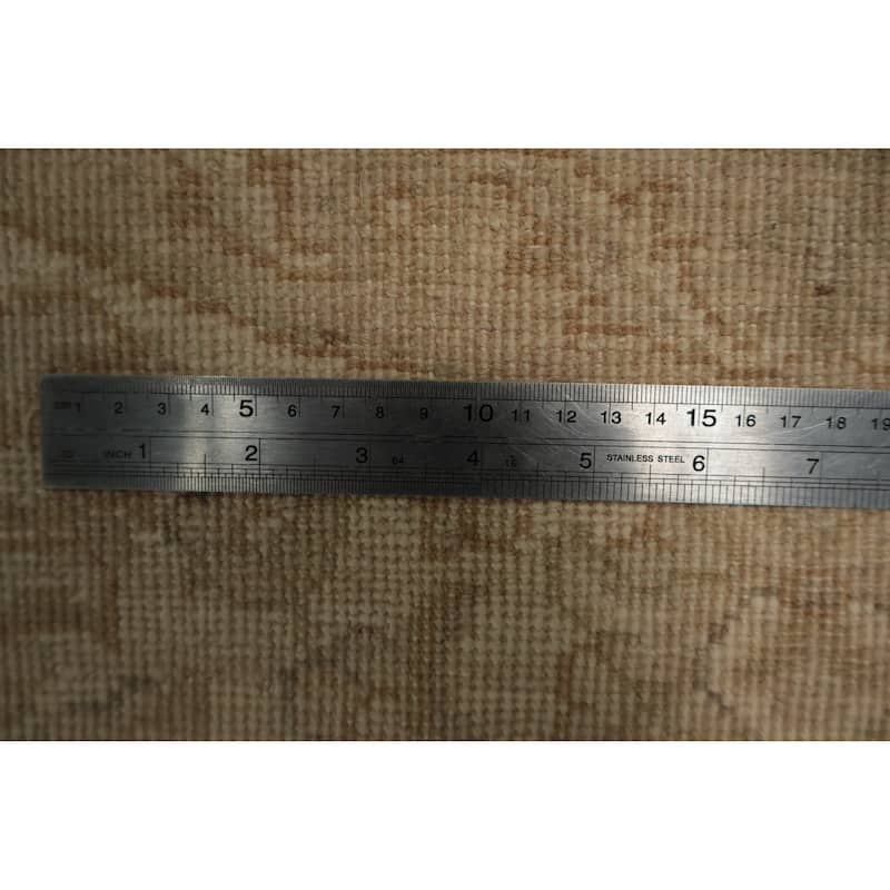 Hand Knotted Oriental 100% Wool Carpet Traditional Floral Brown Peshawar Area Rug - 5' 0'' X 4' 10''