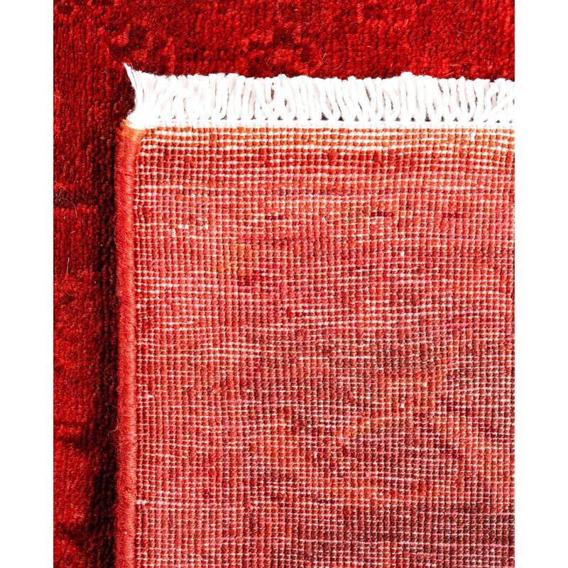 Overdyed One-of-a-Kind Hand-Knotted Area Rug - Red - 2' 7" x 12' 10"