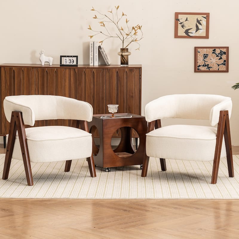 Modern Accent Chair, Armchair with 8.7" Thick Seat Cushion for Living Room