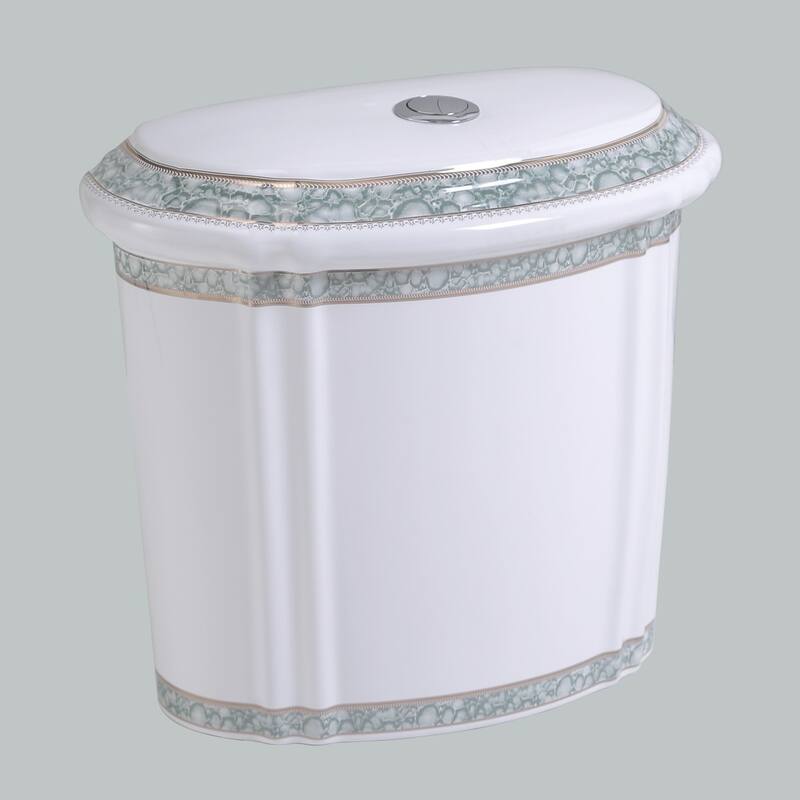 Green and Gold Toilet Tank for Item 12816 Renovators Supply