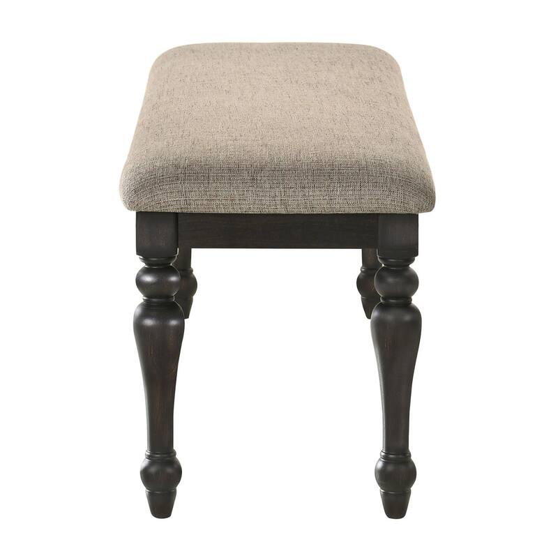Kavita Stone Brown and Charcoal Sandthrough Dining Bench