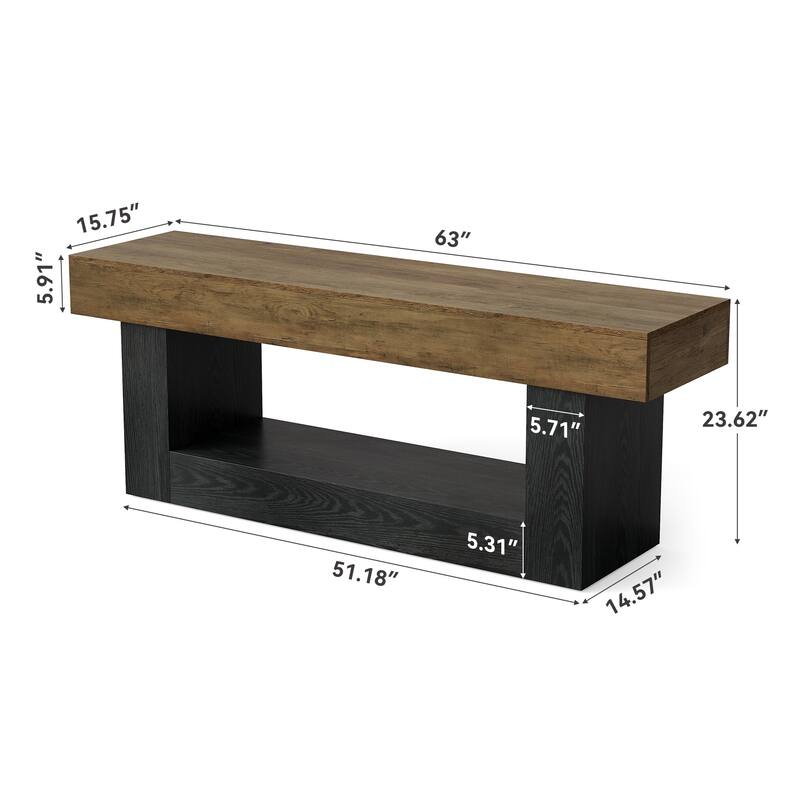 63 Inches Long TV Stand for TVs Up to 70 Inches - 15.75" D x 63" W x 23.62" H