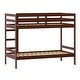 preview thumbnail 46 of 77, Walker Edison Simple Solid Wood Twin Over Twin Bunk Bed