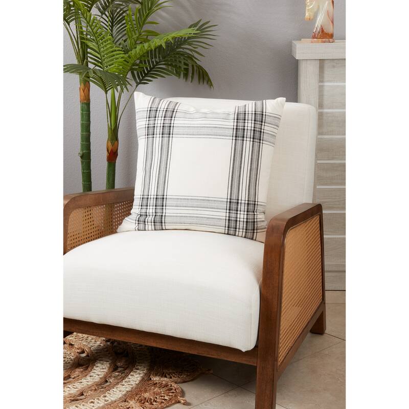 Classic Touch Plaid Throw Pillow