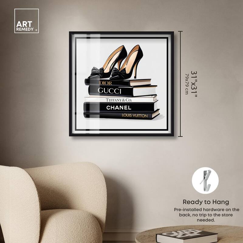 Ink Books and Heels Shadowbox by Art Remedy