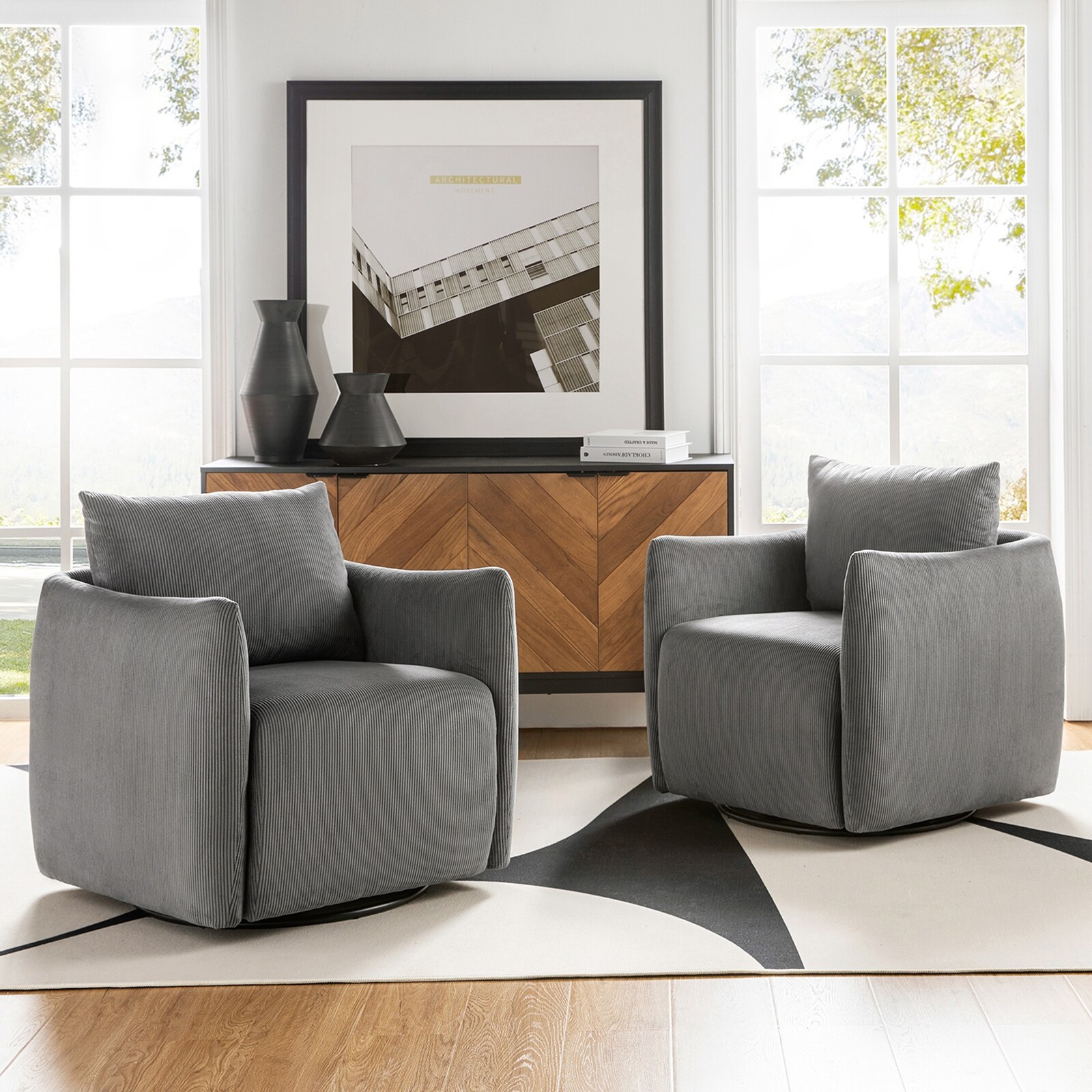 Vanessa upholstered store swivel chair