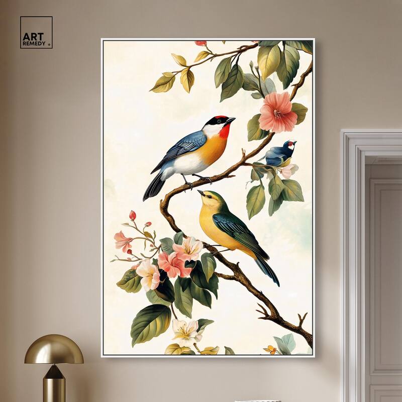 Colorful Perch Canvas by Art Remedy
