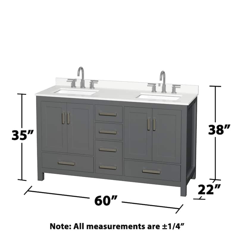 Wyndham Collection WCS141460D-QTZ-US3M58 Sheffield 60" Free Standing