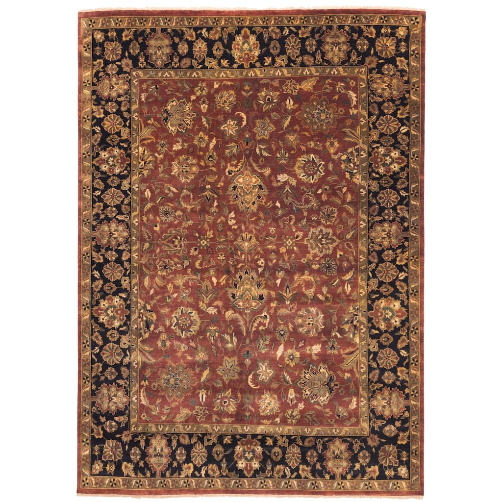 ECARPETGALLERY Hand-knotted Jamshidpour Dark Red Wool Rug - 8'10 x 12'1