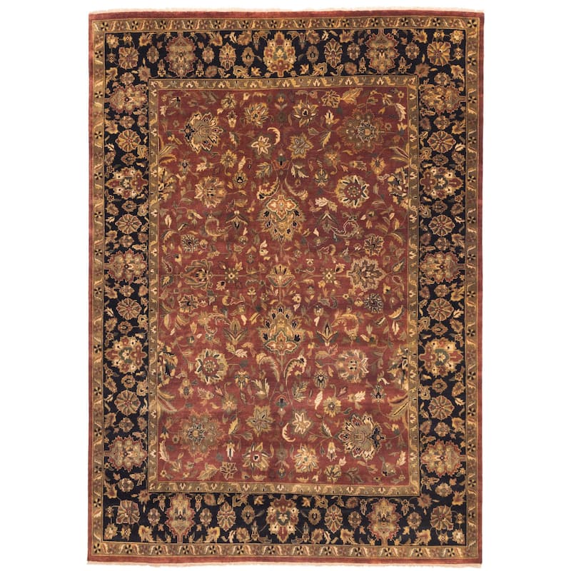 ECARPETGALLERY Hand-knotted Jamshidpour Dark Red Wool Rug - 8'10 x 12'1