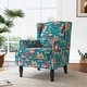 preview thumbnail 73 of 80, Mid-Century Modern Linen/ Vegan Leather Wing Back Accent Chair