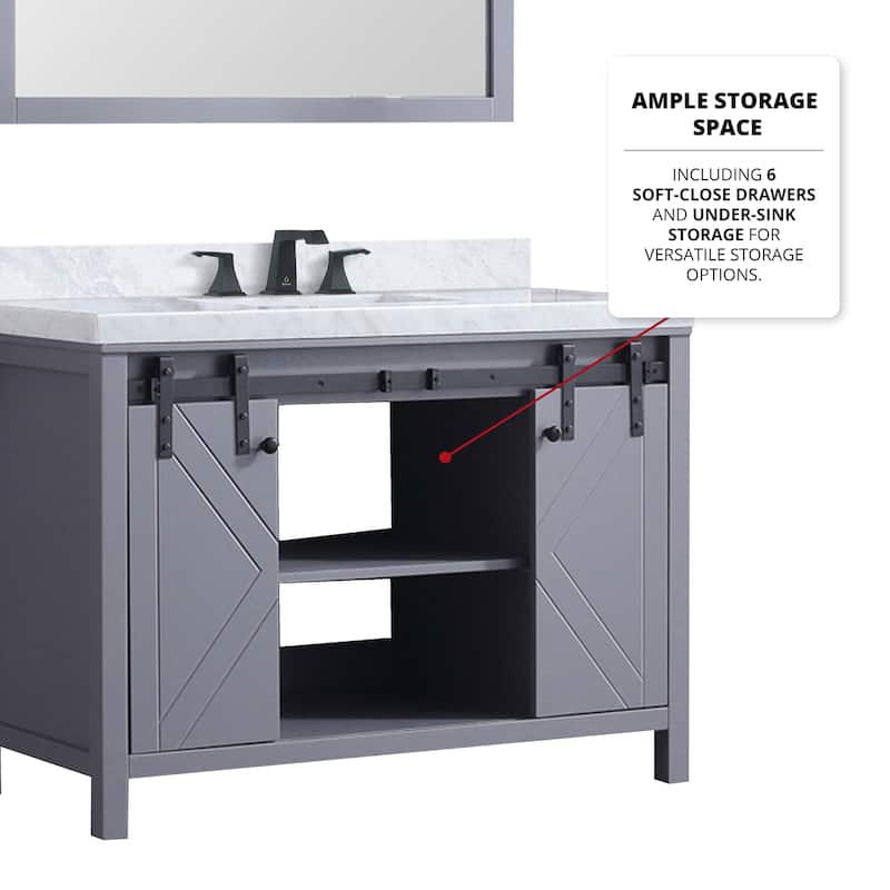 Marsyas 48 in W x 22 in D Ash Grey Bath Vanity