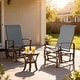 preview thumbnail 25 of 32, Outsunny Outdoor Glider Chair Set of 2, Gliders for Outside Patio with Smooth Rocking Mechanism