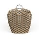 preview thumbnail 8 of 7, Brown Seagrass Bohemian Storage Basket 18 x 21 x 18 - 21 x 18 x 18