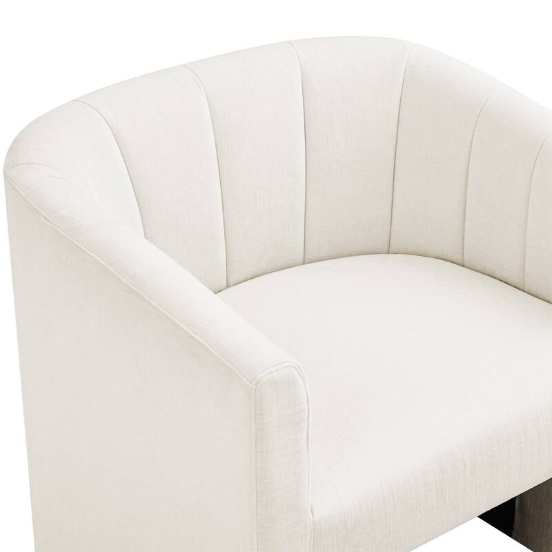 Barrel Accent Chair With Storage Ottoman,Modern Living Room Barrel Chair,Chenille Reading Chair With Ottoman For Living Room