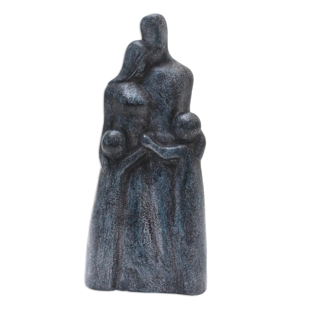 Novica Handmade Family Is Love Cement Statuette