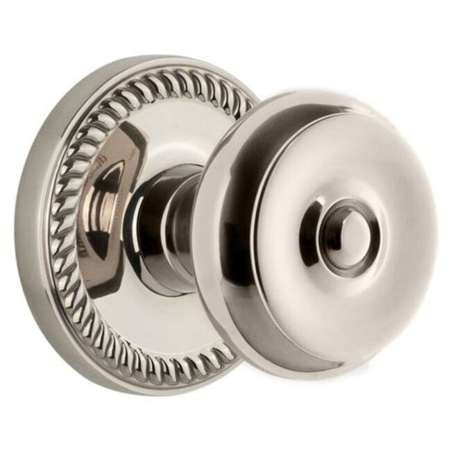 Grandeur Newport Solid Brass Rose Privacy Door Knob Set with Bouton