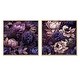 preview thumbnail 8 of 10, Designart "Gothic Botanicals Moody Patterns" Floral Framed Art Set Of 2 - Traditional Purple Wall Art Set 2 Pieces