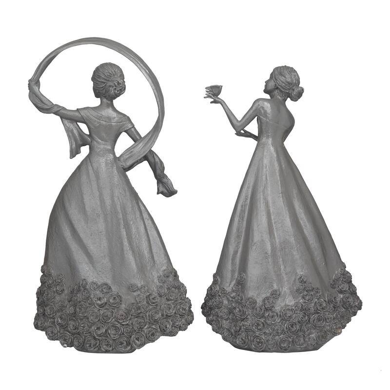 Resin People Sculpture - Set of 2 - Roche River Decor