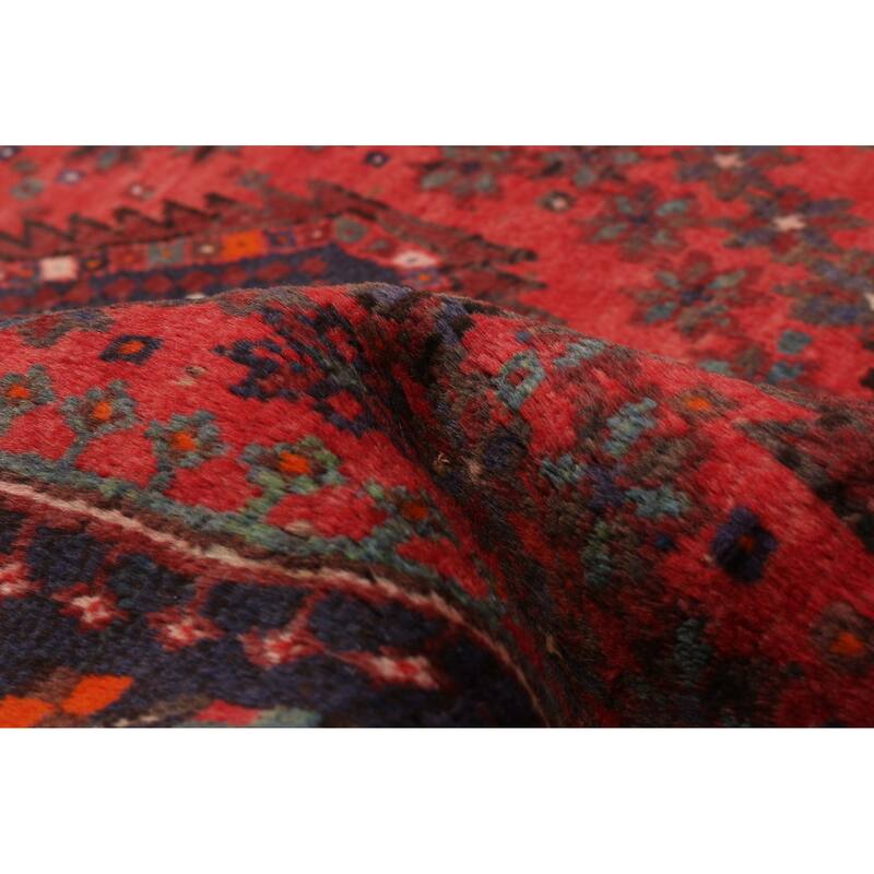 ECARPETGALLERY Hand-knotted Melis Vintage Red Wool Rug - 3'4 x 9'5