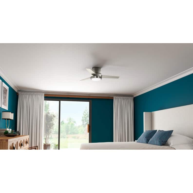 Casablanca 44" Commodus Low Profile Ceiling Fan with LED Light Kit and Wall Control - Modern & Contemporary, Transitional