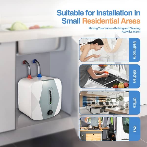 8 L Electric Instant Hot Water Heater Under Sink Mini Warm Water 