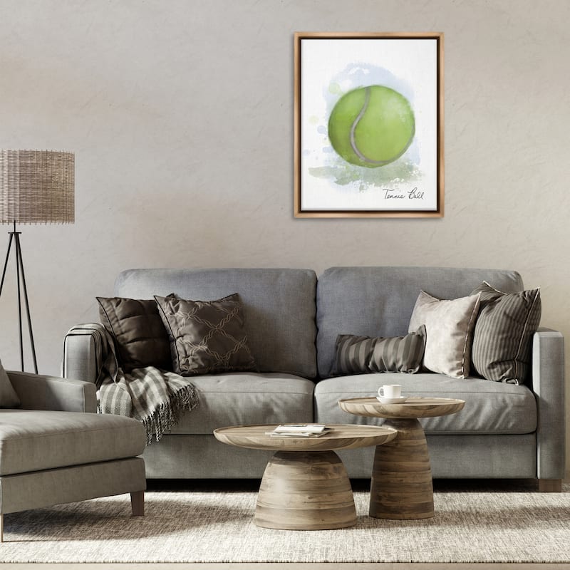 Stupell Soft Pastel Tennis Ball Framed Floater Canvas Wall Art Design By Matthew Piotrowicz
