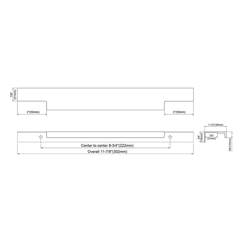 Dowell Series 3063 Handles (11.8", 8.75" CTC), 3 Pack