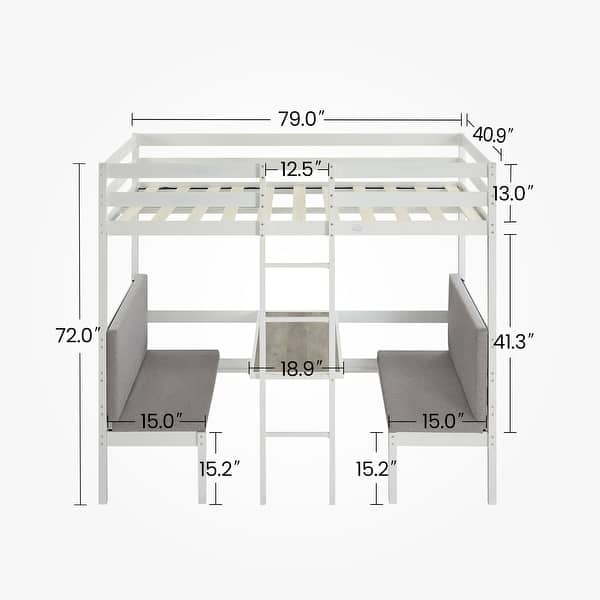 Twin Over Twin Bunk Beds Can be Turn into Upper Bed and Down Desk for Home