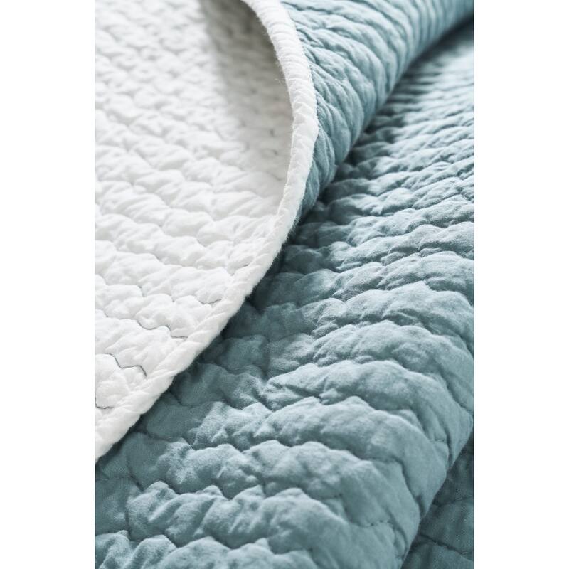 Jade, Cotton, Ivory/Mineral, Quilt