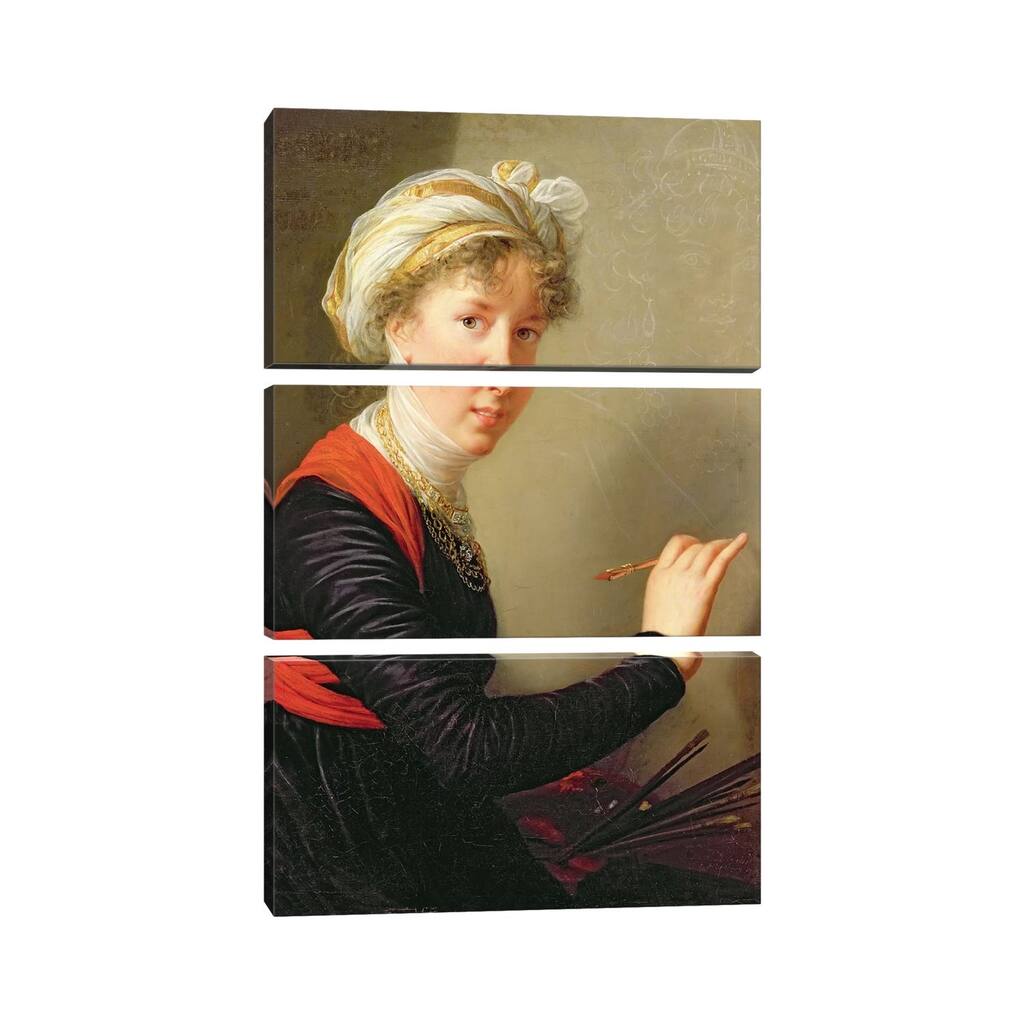iCanvas "Self Portrait, 1800" by Elisabeth Louise Vigee Le Brun 3-Piece Canvas Wall Art Set