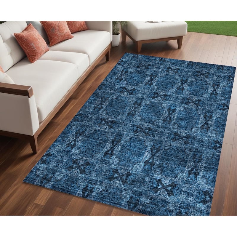 Almix Lush Floral Weather Resistant Versatile Elegance Outdoor Rug - 5' X 8' - Multi