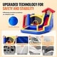 preview thumbnail 6 of 10, Inflatable Outdoor Trampoline Jumping Bouncer House with Blower Slide and Storage Bag - 131.1” x 133.1” x 90.6”