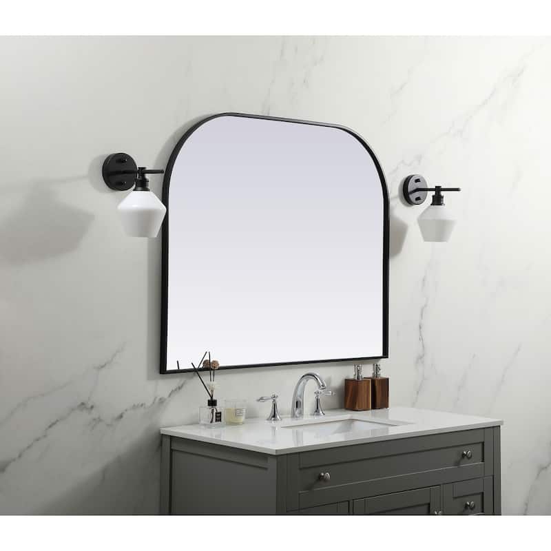 Indigo Home Metal Frame Arch Mirror 42x34 Inch