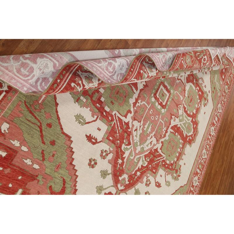 Heriz Serapi Turkish Oriental Traditional Area Rug Wool Hand-knotted - 9'9" x 13'0"