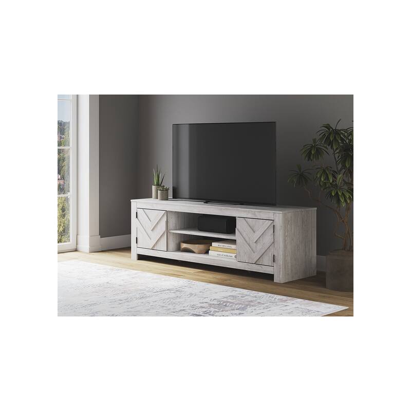 Signature Design by Ashley Cayboni 71" TV Stand up to 81" - 71"W x 20"D x 23"H - Gray