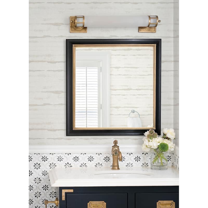 A-Street Prints Destin Dove Stripe Wallpaper