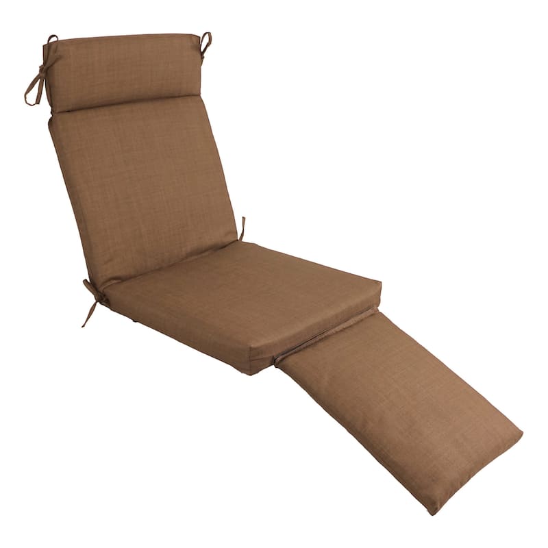 21-inch by 69-inch Outdoor Steamer Deck Lounger Cushion - Mocha
