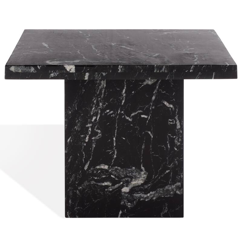 SAFAVIEH Couture Eftenia Tall Square Marble Accent Table - 21 In W x 21 In D x 16 In H - 21"W x 21"D x 16"H