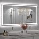 preview thumbnail 156 of 161, Large LED Bathroom mirror Tempered Glass Dimmable Anti-Fog Vanity Mirror 60x30