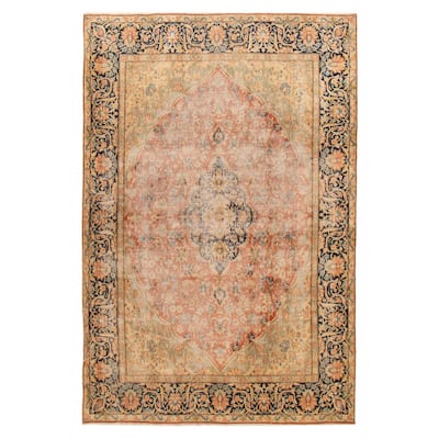 ECARPETGALLERY Hand-knotted Antalya Vintage Dark Copper Wool Rug - 6'3 x 9'6