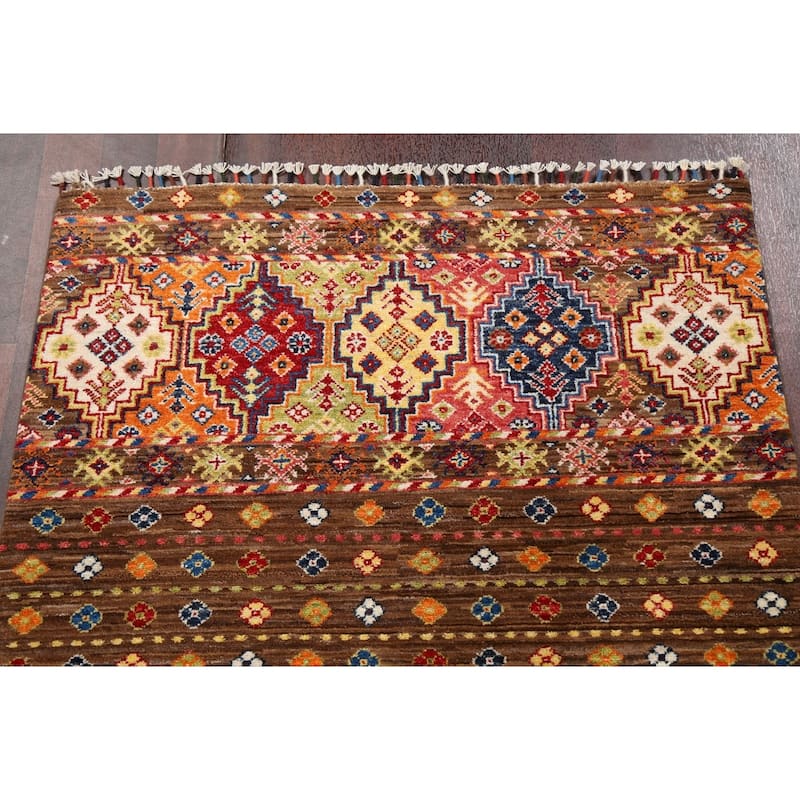 Vegetable Dye Kazak Oriental Area Rug Wool Hand-knotted Kitchen Carpet - 3'4" x 5'1"