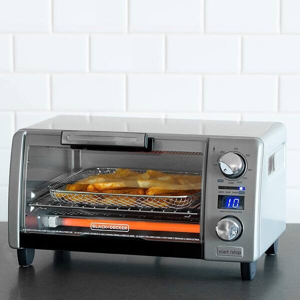 Black & Decker Crisp 'N Bake Air Fry Digital 4 Slice Toaster Oven 4