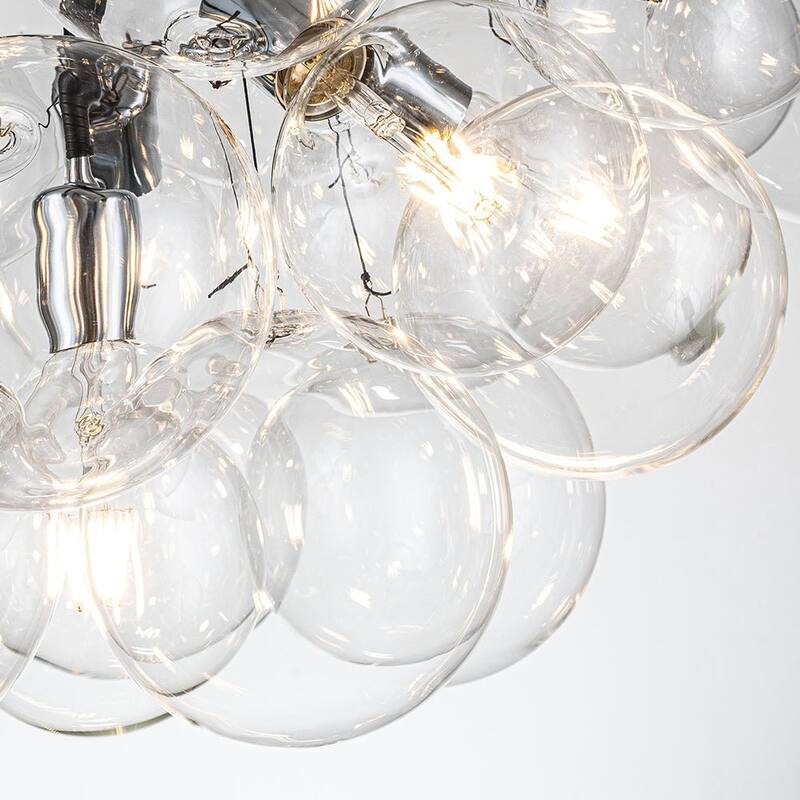 6-Light Modern Glamour Cluster Bubbles Chandelier