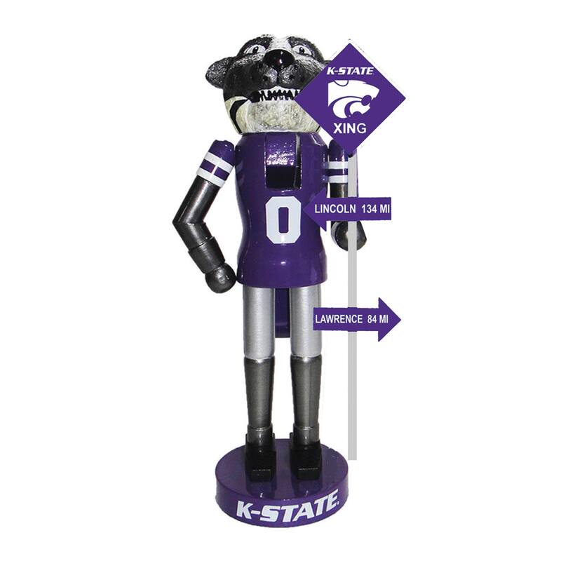 12 inch Kansas State Rivalry Nutcracker - purple